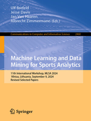 cover image of Machine Learning and Data Mining for Sports Analytics